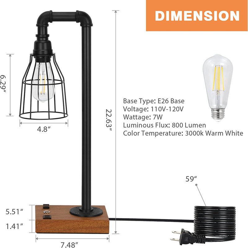 Lampe de bureau USB élisah