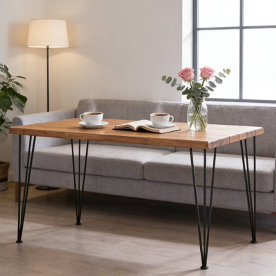 Table de salle à manger en bois et métal