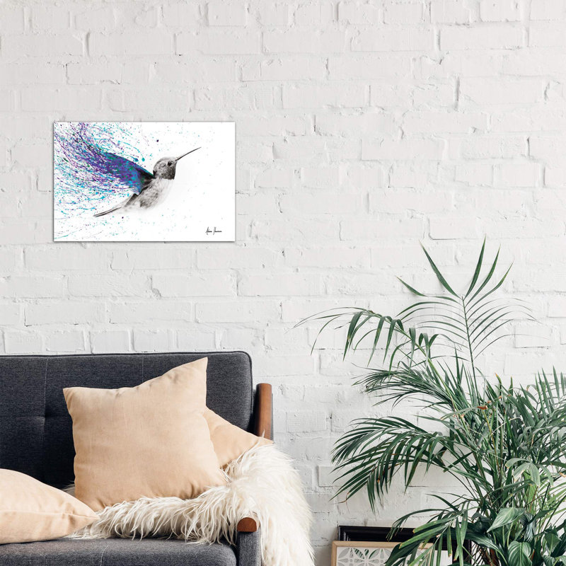 Hummingbird Garden by Ashvin Harrison - Wrapped Canvas Painting, 20.32 cm H x 30.48 cm W