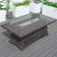 Table de foyer d'extérieur en aluminium avec couvercle Geona H 27,16 po x l 70,87 po