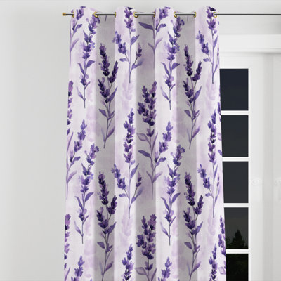 Girls Calming Florals Window curtains - Serene Baldassarre Grommet Curtain - 1 Panel