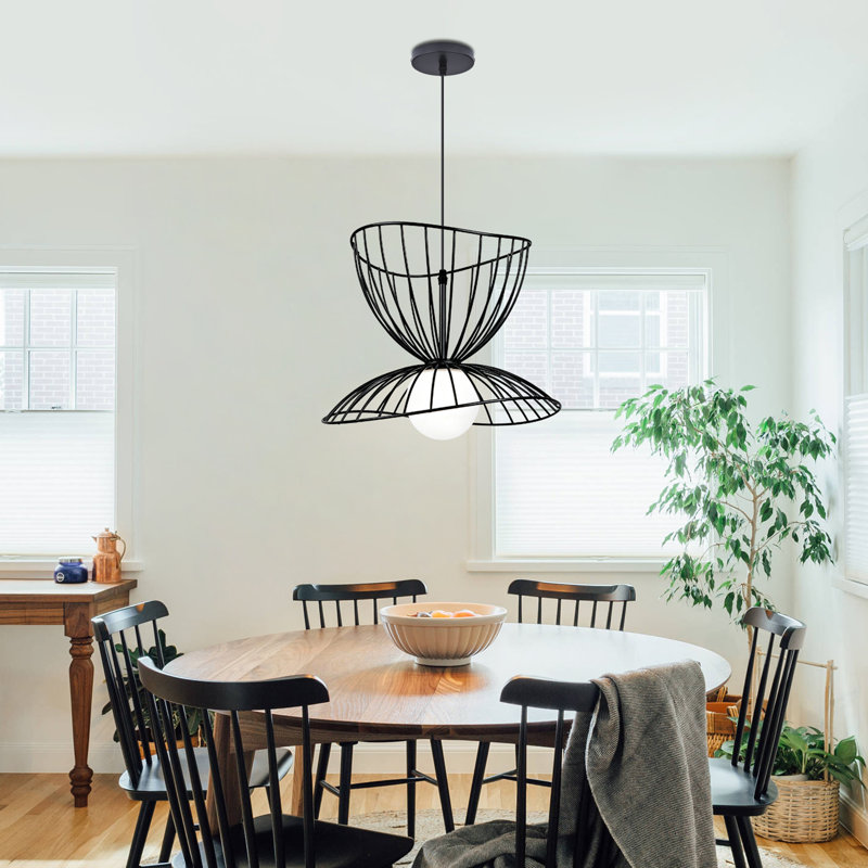 Black Metal Geometric Modern Dayja, Matte Black