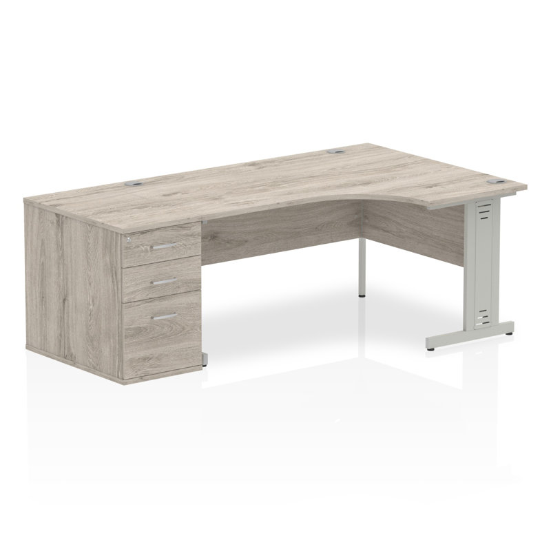 Zetta Metal Base Executive Desk, 73 cm H x 160 cm W x 80 cm D