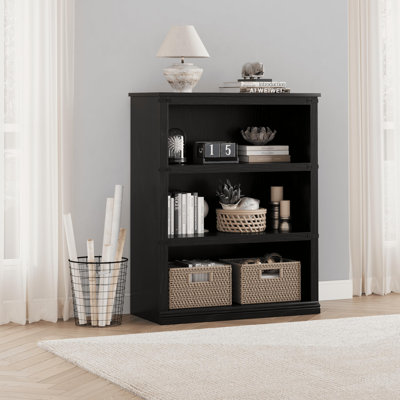 Bibliothèque de campagne à 5 niveaux, bibliothèque rustique avec tablettes de rangement ouvertes et ensemble anti-basculement, tablettes modernes en bois pour le bureau à domicile, H 67,4 po x l 31,4 po x P 12,7 po