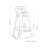 24 Inch Distressed White Metal Counter Height Stools   Of 2  - Comfortable Curved Backs, Footrests, Stable Cross Brace, Peg Legs With Caps  2 , White, Seat, For Kitchen Use