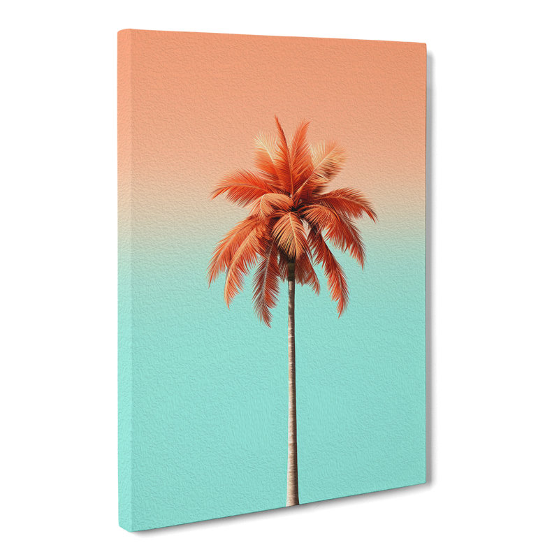 Palm Tree Minimalism - Wrapped Canvas, 76cm H x 50cm W x 3cm D
