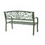 Banc de jardin en métal Verdigris