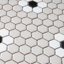 Carreau de mosaïque en porcelaine nid d'abeille 1 po x 1 po Value Series-98546890