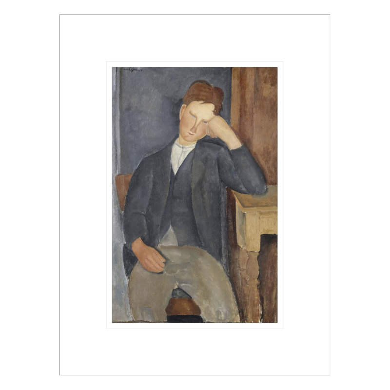 «The Young Apprentice» par Amedeo Modigliani, Amedeo Modigliani - Estampe numérique encadrée, H 16,75 po x l 12,88 po