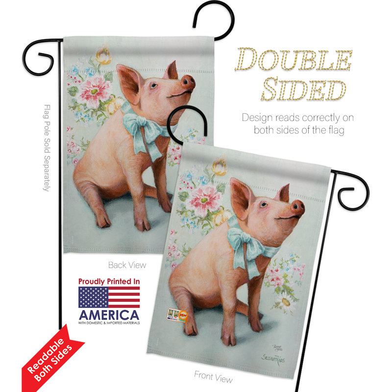 Double Sided 18.5'' H x 13'' W Polyester Animal Flag Set