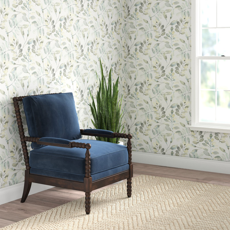 Eleanor 33' L x 20.5" W Smooth Wallpaper Roll, Gray