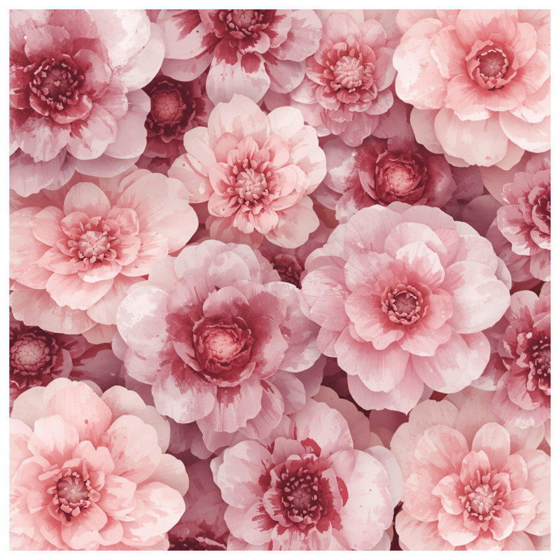 Tapis de bain Pink Peony Blooms, L 24 po x L 17 po