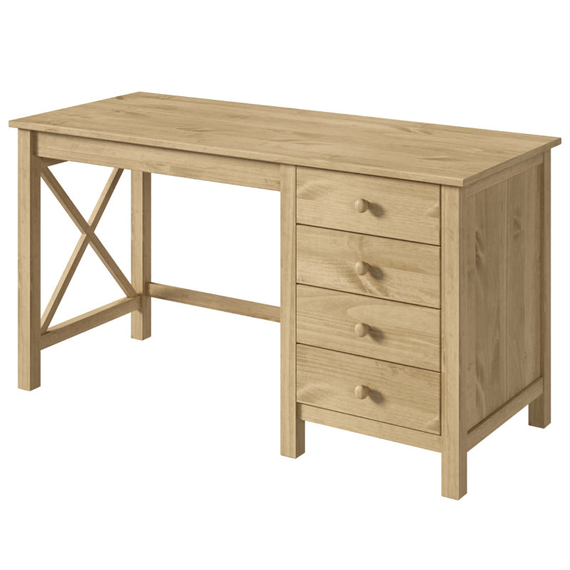 Chelon Solid Wood Writing Desk, Brown