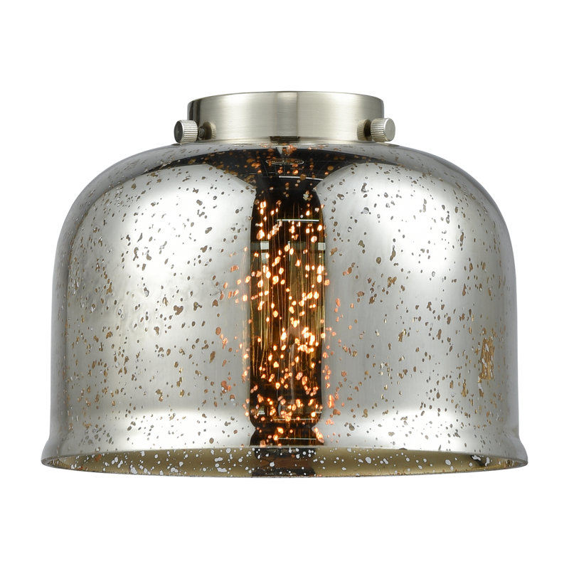 Plafonnier encastré 8 lumières Moody, Argent mercuré plaqué, Chrome poli, Ampoule DEL 6 watts Vinage