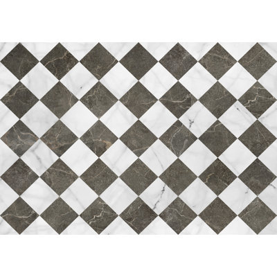 Rhyss Rectangle Geometric Vinyl Area Rug
