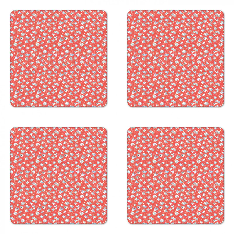 Square 4 Piece Coaster Set