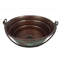 Lavabo vasque rond en cuivre 15 "avec patine verte, drain en marguerite inclus