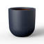 Pot à fleurs rond en béton moyen avec trous de drainage pour intérieur et extérieur 11 po. Bleu marine (intérieur amélioré)-1238377511-1238377560