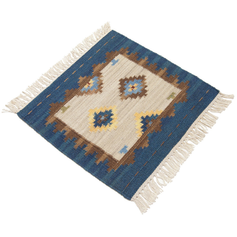 Square Kirby Southwestern Flatweave 40cm X 40cm Indoor / Outdoor Area Rug