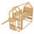 Kids Twin Solid Wood Loft Bed with Bookshelves and Slide-1171928982-1171928983