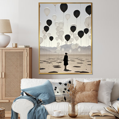 Minimalisme Deset Balloon Scenery sur toile