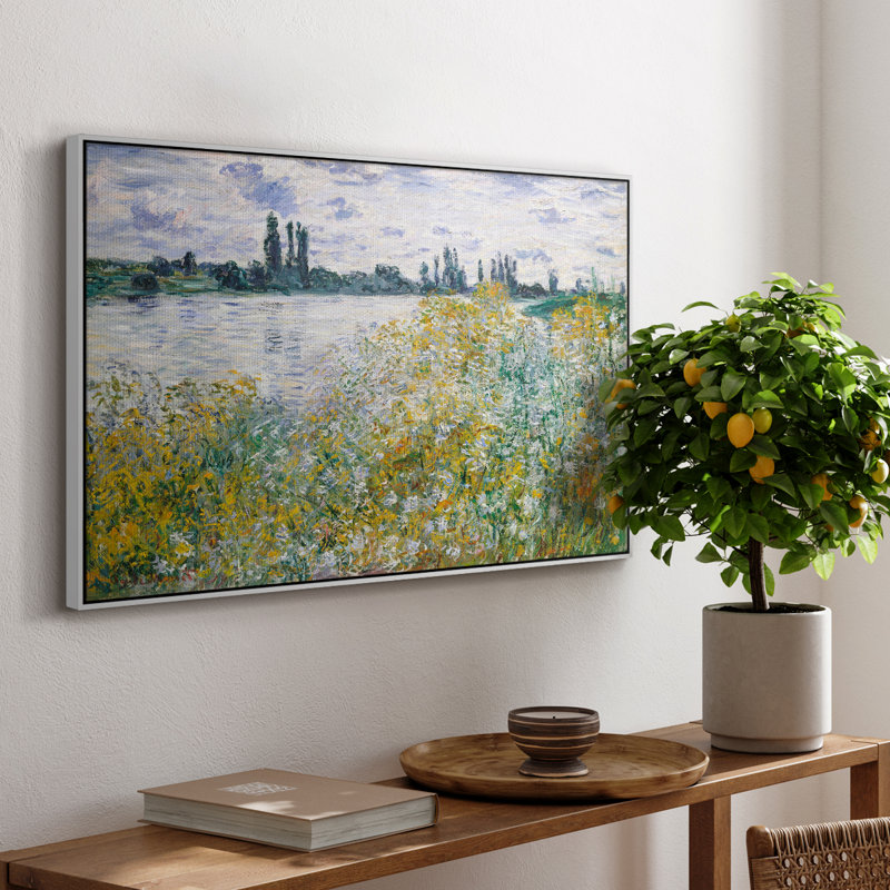 Paysage rétro-XXV III, H 17 po x l 25 po x P 2 po, Toile encadrée flottée blanche