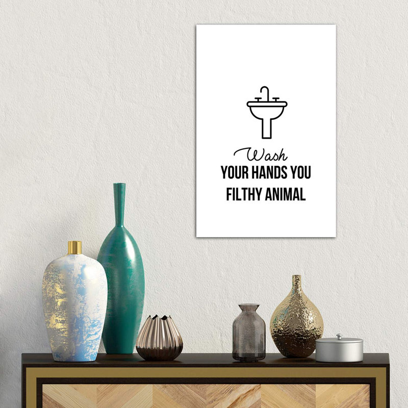 Wash Hands An by Leah Straatsma - Wrapped Canvas Print, 66.04 cm H x 45.72 cm W x 3.175 cm D