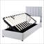 Lit plateforme tapissier simple avec système de rangement hydraulique-721263084
