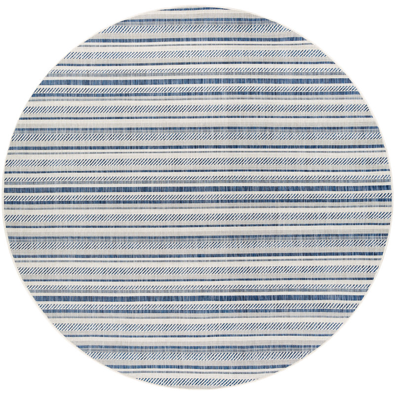 Tapis rayé Bellino, Rond 7 pi 10 po