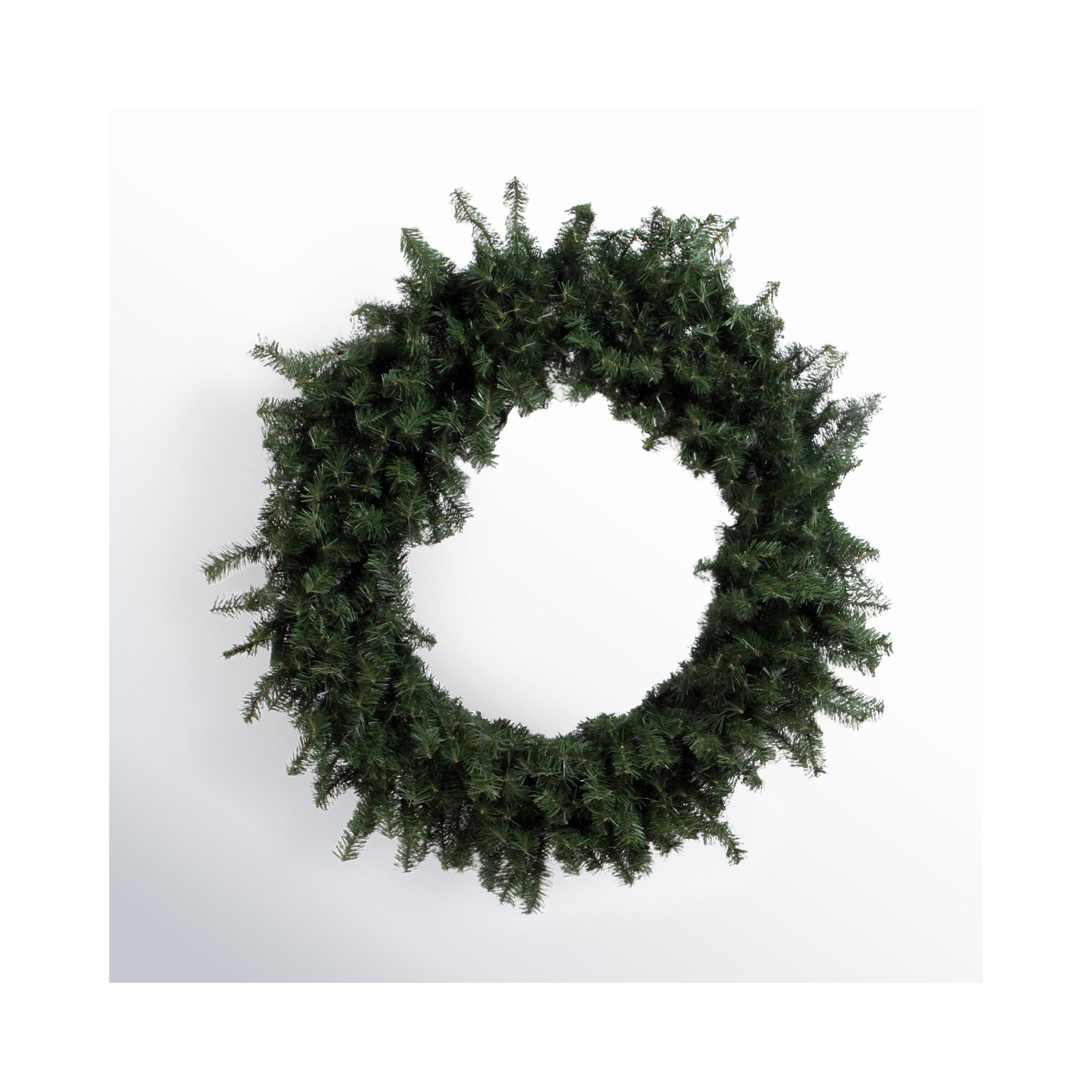 Artificial Canadian Pine Wreath Unlit, 20" H x 20" W x 3" D