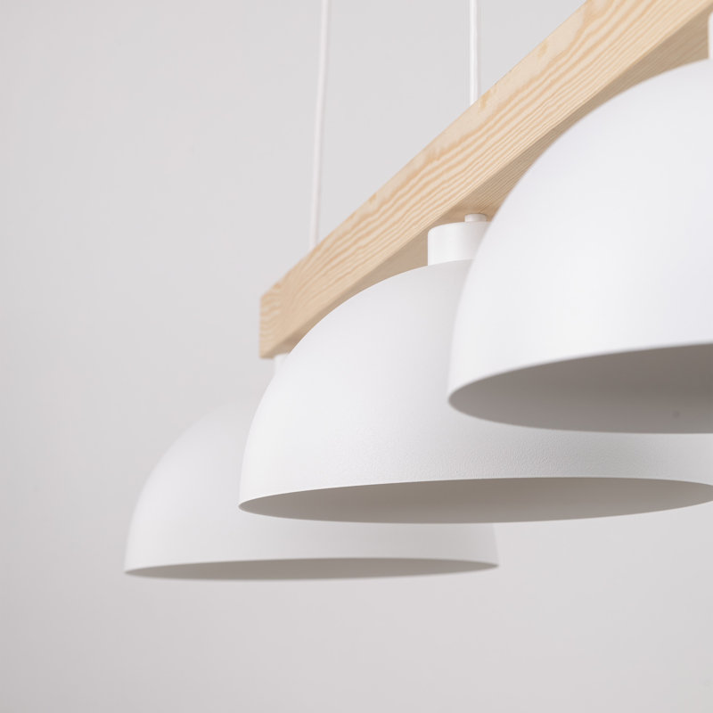 OSLO White Scandinavian Pendant Light 3, 3, White