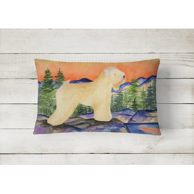 Wheaten Terrier Outdoor Reversible Throw Pillow