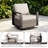 Weather‑Resistant Outdoor 4‑Piece Aluminum‑Framed Wicker Sectional Sofa For Garden-73807080