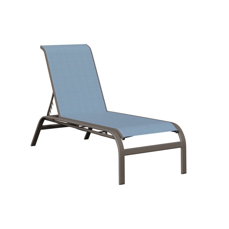 Chaise longue sans accoudoirs Berlin Gardens Murphy, Bleu, Graphite