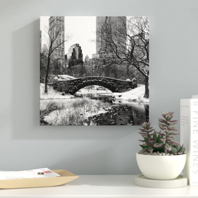 « gapstow bridge central park », reproduction de photo sur toile tendue