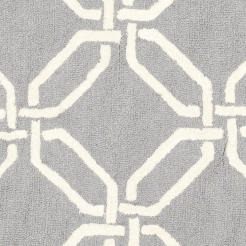 Martins Hand Tufted Wool Geometric Rug, Round 6'