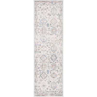 Saxton Oriental Indoor Polypropylene & Polyester Area Rug, Blue