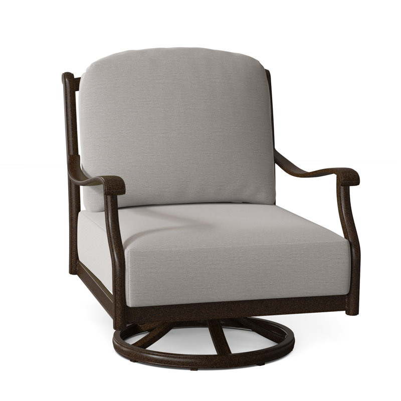 Casa Aluminum Outdoor Chair, Weathered White, Pique Gravel Sunbrella®