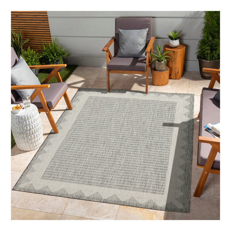 Tapis intérieur / extérieur argenté 2 pi 7 po x 7 pi 3 po S_G_HAR2015 Sunshine