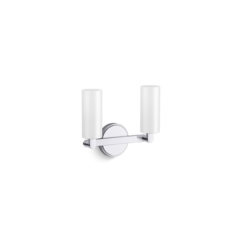 Crue Two-Light Sconce, Polished Chrome