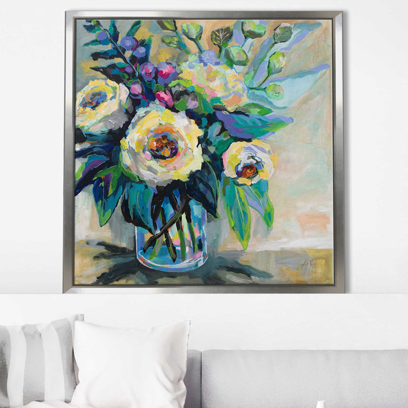 " Delighted ", Silver Floater Frame, 39.5" H x 39.5" W x 2" D