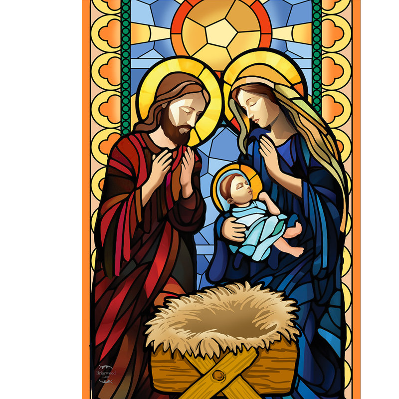 Drapeau de la maison de la Nativité en vitrail