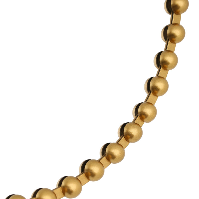 Metal-Framed Beaded Wall Mirror ,Circular Accent Mirror in Gold., Gold, 36" x 36"