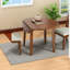 Ensembles de table de salle à manger modernes et peu encombrants avec chaises en bois et rembourrées pour petits appartements