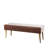 Casmir Genuine Leather Upholstered Bench