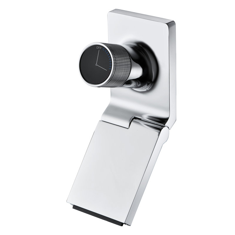 Sumerain Adjustable Aerator Wall Mount Bathroom Sink Faucet With Swiveling Waterfall Brass Spout, Chrome