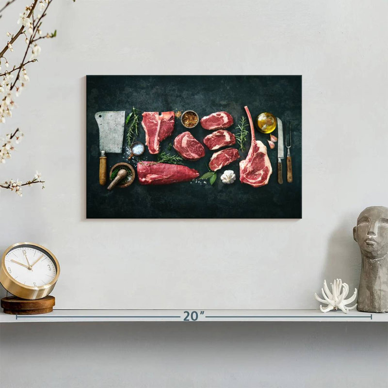 Yarlin Raw Steak Cuts, 8" H x 12" W