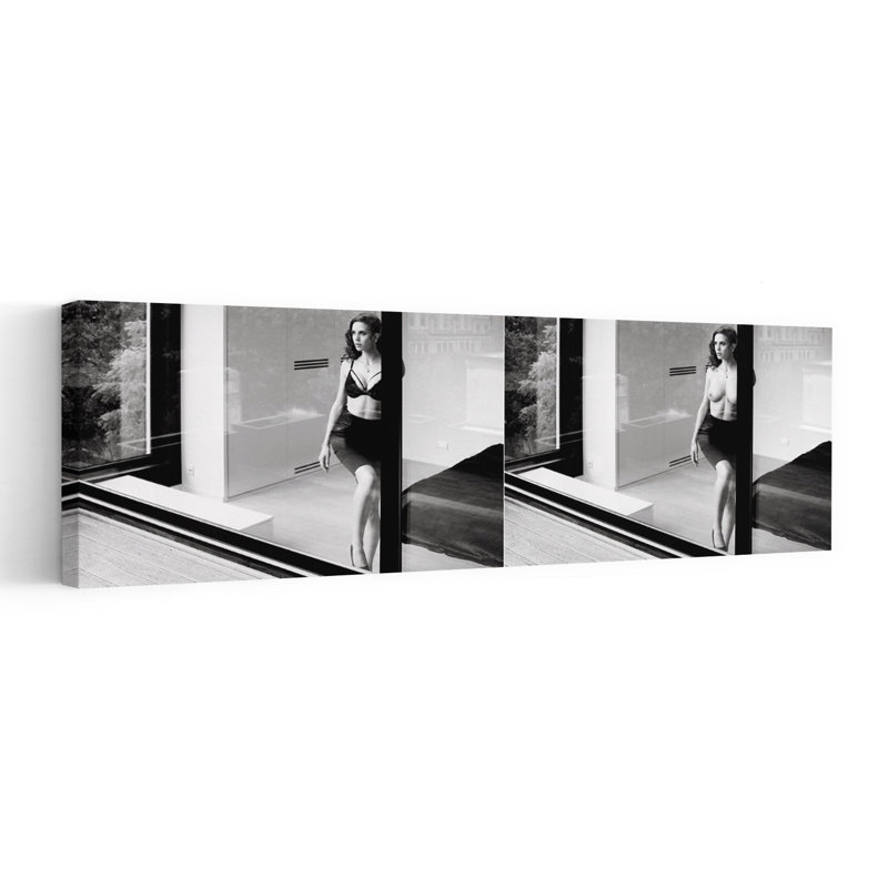 «Sensual Modern Woman», art mural abstrait moderne et élégant, H 12 po x l 36 po