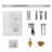 Modern flat panel. Solid Core Vinyl bi-fold door With Hardware kit-121255216