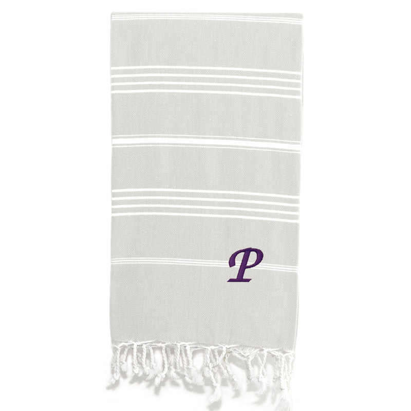 Serviette de plage 100% coton Pestemal Lucky, Crème / Blanc, P